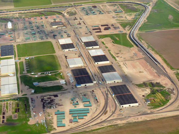 Close Up Aerial Photo of Adams Industries